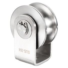 KCNOFNC Pulley with 2 Ball Bearings, Stainless Steel Fitness Pulley, Pulley for Ropes, Steel Cable 12 mm, Load Capacity 500 kg, Pack of 1