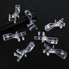 Hidden Channel Valance Clips, 1-7/8inch Clear Plastic Valance Clips for