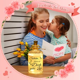 Linkax Geschenke für Frauen Freundin, Geburtstagsgeschenk für Frauen Mama Freundin, LED Flaschenlicht mit Spruch-Schön, dass es Dich gibt, Dekolicht für Schlafzimmer Wohnzimmer