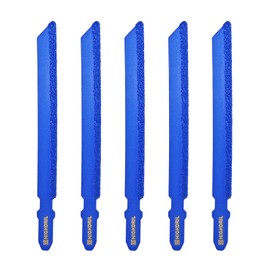 HIGHDRIL Diamond Jigsaw Blade 100 mm - Pack of 5 for Straight or Curved Cuts Marble Wood Plastic Fibreglass with T Shank