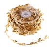DECORA 36 Yards Artificial Gold Leaf Ribbon Trim for Wreath Making Wrapping Wedding Decoration
