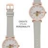 WOCCI 12mm Elegant Leather Watch Strap for Ladies with Rose