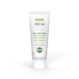 Incia Natural Nappy Rash Gel - 60 ml, for Babies and Adults, Soothing, Hypoallergenic, Zinc Free, with Shea Butter and Marigold Oil