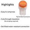LUORNG 150 PCS Waterproof Telephone Wire Connectors Network Cable Wire