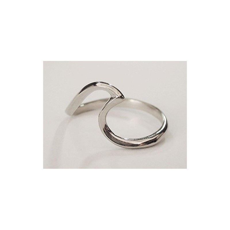 Sovats Women's Wave Thumb Ring 925 Sterling Silver, Sterling Silver