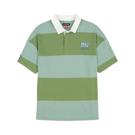 Airwalk Men's Striped Graphic Polo Sage Green