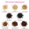 Tousled Updo Messy Bun Hair Pieces, Synthetic Wavy Extension Ponytail