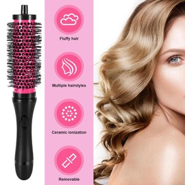 Roundsky 6 Pieces/Set 3 Sizes Removable Curl Curler Brush with Positioning Clips Aluminium Ceramic Curler Comb Hairdresser