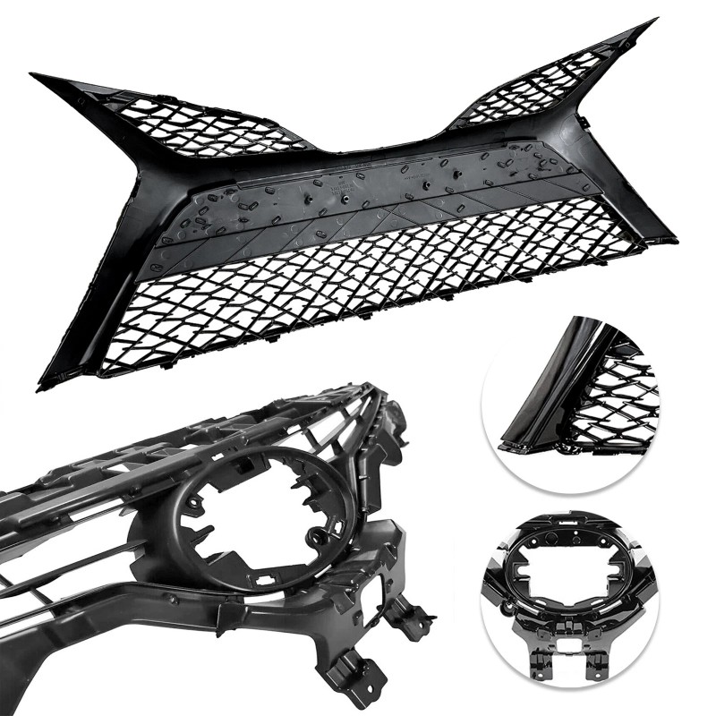 Bewild 11PC For Camry SE 2018-2020 Front Gloss Black Grille