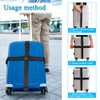 2Pcs Luggage Straps for Suitcase Travel Accessories TSA Approved, 80In