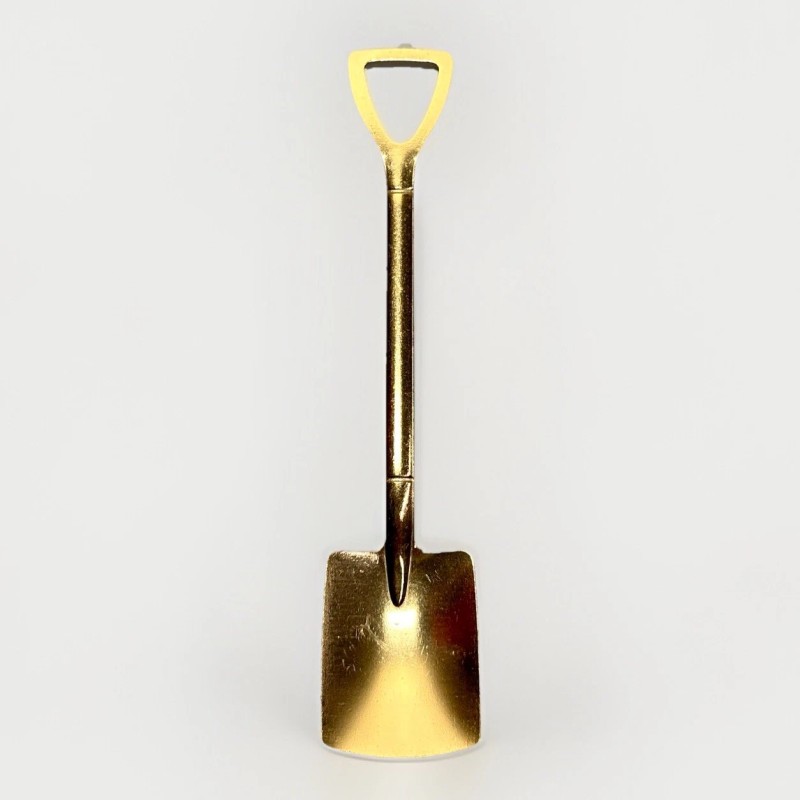 Miniature Gold Shovel Spoon Set 2-Pack Groundbreaking Spade & Square
