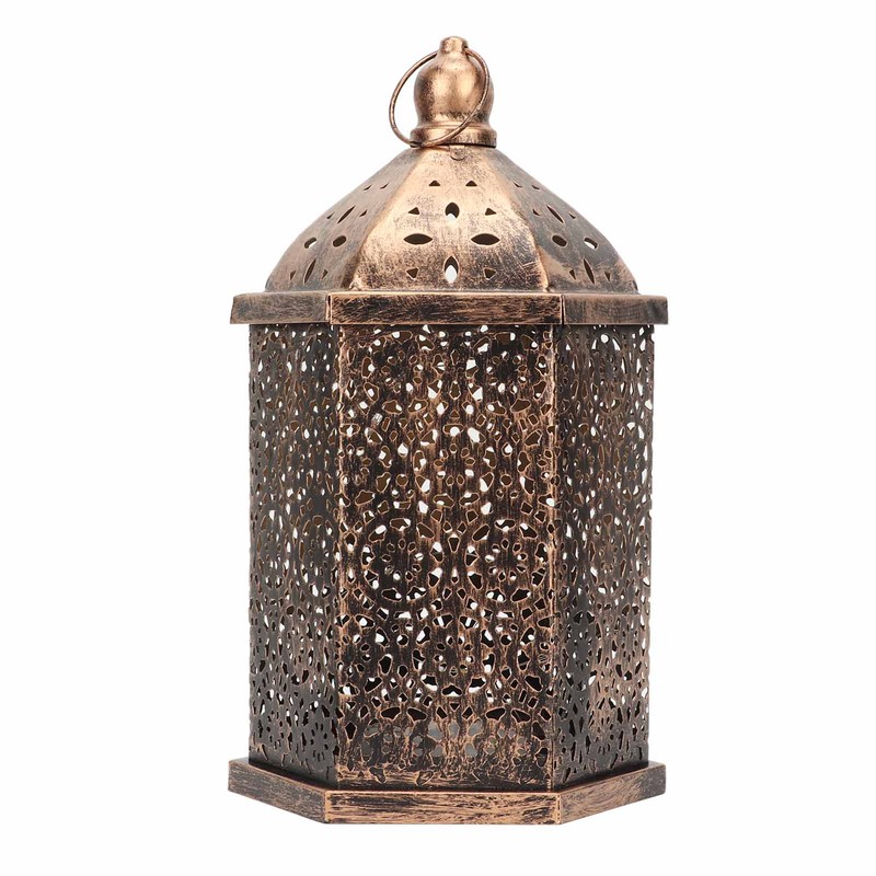 Hanging Lantern Outdoor Lamp Iron Retro Style Home Decoration Ornament