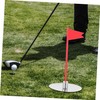 BIUDECO 1set Thickened Golf Hole Cup Flag Stainless Steel and