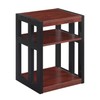 Convenience Concepts Monterey End Table with Shelves, Cherry/Black