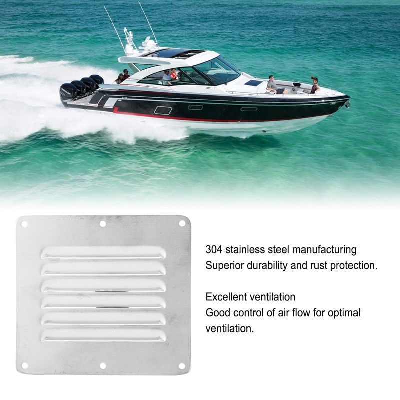 Boat Louvered Vent Rustproof 304 Stainless Steel Marine Ventilation Grille