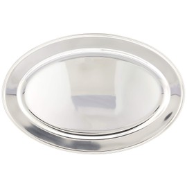 Winco Stainless Steel OPL-18 Oval Platter, 18 11.5-Inch