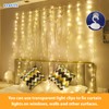HXWEIYE 300LED Fairy Curtain Lights for Bedroom Warm White, 3mx3m