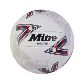 Mitre Shooter Unisex Adult Football White/Red/Blue/Blue, 5