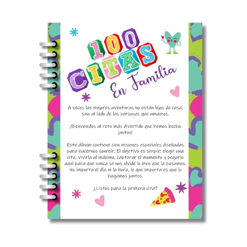 Cuaderno 100 Citas En Familia / Libro Citas / Agenda