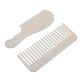 Gatuida 2pcs Small Acetate Hair Combs for Women Static Lightweight Detangling Styling Tools with Short Handle Square Design Scalp Friendly Travel and Everyday Use