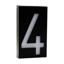 Solar Power LED Light Sign House Hotel Door Address Plaque Number Digits Plate Lamp Outdoor Home