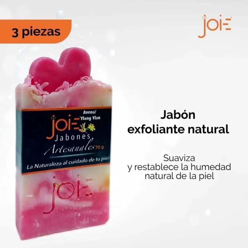 Jabón Artesanal Natural De Avena Con Ylang Ylang (pack 6)
