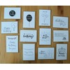 Freyheit 12 x Stylish Birthday Cards (A6 Format) Black and