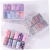 Mikinona 10pcs Removable Flower Sky Pattern Nail Art Stickers for