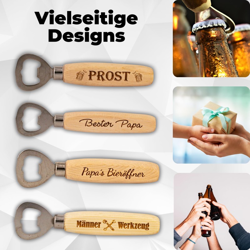 Bottle Opener Made of Swiss Pine Men Tool