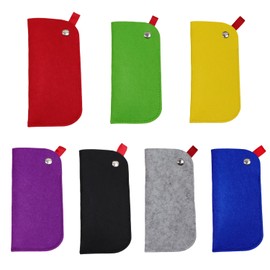 RELKLYU 7 Stücke Filzgläsersack, Faltbare Aufbewahrungstasche, Brillenzubehör, Tragbare Aufbewahrungstasche.