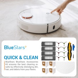 BlueStars - Kit de piezas de repuesto para aspiradora robot ECOVACS DEEBOT OZMO T8 T8 AIVI T8 MAX N8 Pro N8 Pro + Yeedi Vac/Yeedi Vac Max Yeedi Vac Station - cepillo para polvo de barrido extra
