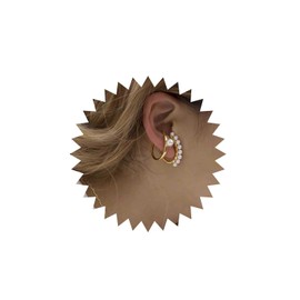 Allereya Vintage Pearl Ear Cuff Earrings Gold Pearl Cuff Wrap Earrings Wedding Pearl Earrings Pearl Crawler Cuff Earrings Pearl Cartilage Cuff Earrings Jewelry for Women