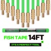 FTIHTRY 14FT Fiberglass Running Electrical Wire Glow Rods Wire Pulling