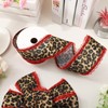 Whaline Leopard Print Wired Edge Ribbon Craft Ribbons Red Lace