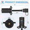 MICTUNING 7 Way Blade to 4 Way Flat Trailer Adapter,