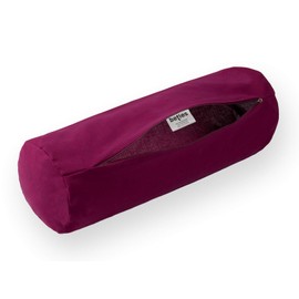 beties Basic Bolster Cover Approx. 15 x 40 cm Cushion Cover 100% Cotton in Various Plain Colours (Hibiscus)