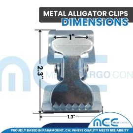 Tie 4 Safe 4 PCS 1" Zinc Plated Alligator Clip Spring Action Buckle For Tent Tie Down Strap