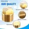 Mtsooning 5PCS 1/2 Inch NPT Solid Brass Boat Drain Plugs,