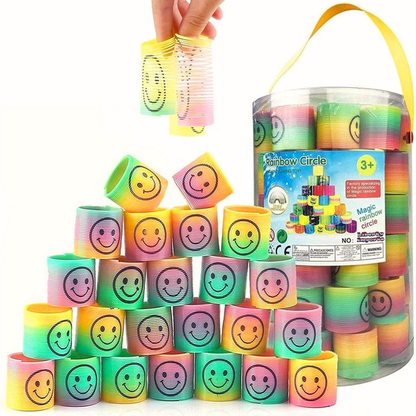 72 PCS Mini Emoticon Smile Happy Face Rainbow Springs Party