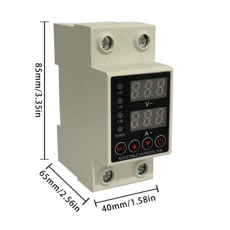 63A Smart Voltage Protector, Adjustable Over Voltage & Low Voltage