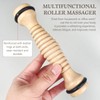 Jaasuee Wooden Foot Roller, Multi-Use Massager for Plantar Fasciitis Relief,