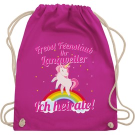 Shirtracer - Gym Bag Backpack - Fresst Feenstaub ihr Langweiler Ich heirate!, 01 Fuchsia