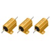 uxcell 3pcs 25W 0.05 Ohm 5% Aluminum Housing Case Resistor,