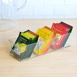 Youngever 2 Pack Plastic Tea Packet Organisers, 21CM x 7CM x 5CM, Tea Packet Holder
