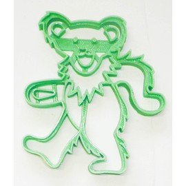 DANCING TEDDY BEAR 1960S ROCK MUSIC STYLE SPECIAL OCCASION COOKIE CUTTER BAKING TOOL 3D PRINTED MADE IN USA PR3029