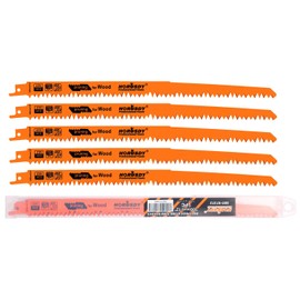 HORUSDY 12-Inch Wood Pruning Reciprocating Saw Blades, 5 Pack, 5TPI Saw Blades