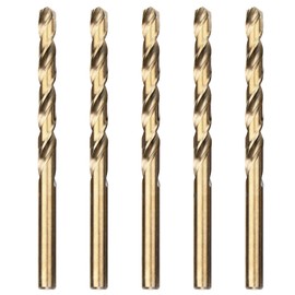 Meccion HSS Metal Drill Bit Professional Polished Cobalt 5 Pieces 6.5 mm Twist Drill Bit for Stainless Steel and Metal