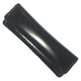Leather Workshop Sato, Genuine Leather, Slim Coin, Coin Purse, Black, Black, Small, Simple, Small, Men's, Women's, Brand, Made in Japan, Black