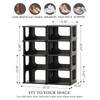 HAIXIN Adjustable 10 Tier Shoe Organizer - Narrow Plastic Vertical