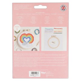 Simply MAKE Cross Stitch Kit Rainbow Design, Kids & Adults, Hoop, Embroidery Thread, Adult Crafts, Beginners, Craft Kit